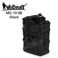 WST MOLLE DOUBLE BAG Pouch for 2 Rifle Magazines – Black