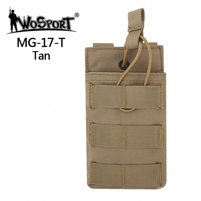Sumka Single MOLLE na zásobník G36 otevřená - písková