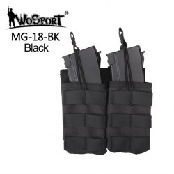 Sumka Dual MOLLE na dva zásobníky G36 otevřená - černá