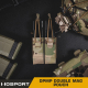 WST MOLLE sumka DPMP pro 2 pistolové zásobníky – Černá