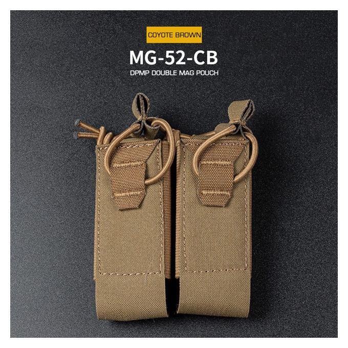 DPMP Molle Double 9mm Magazine Pouch - coyote
