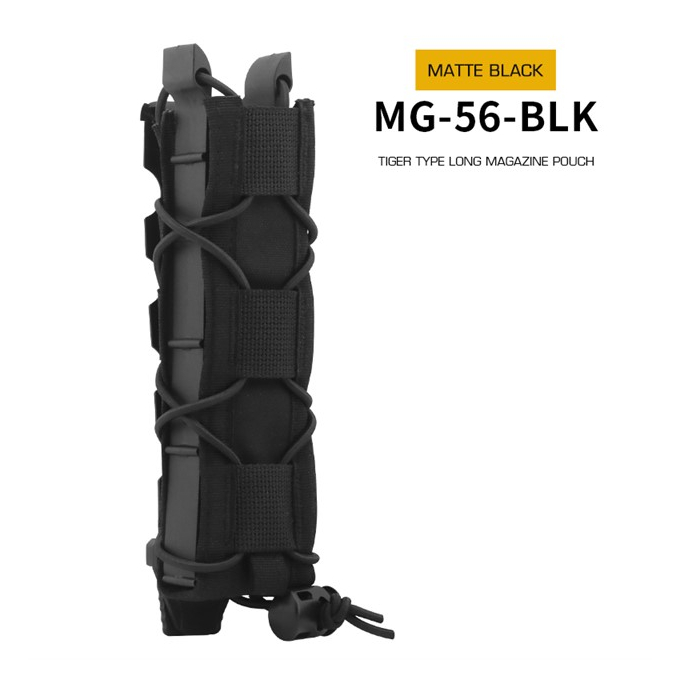 Tiger type MOLLE sumka na dlouhé zásobníky MP5 - černá