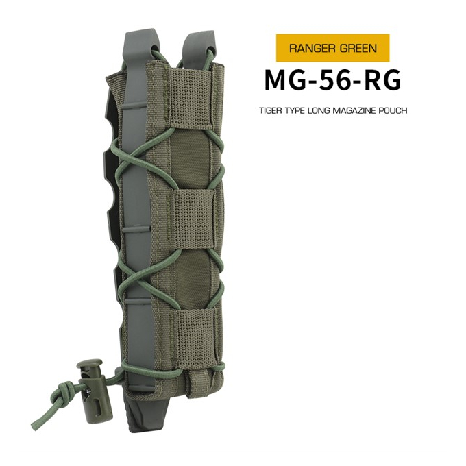 Tiger Type Long Magazine Pouch for MP5 - Ranger Green