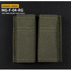 FAST type Double MOLLE sumka na 9mm pistolové zásobníky - Ranger Green