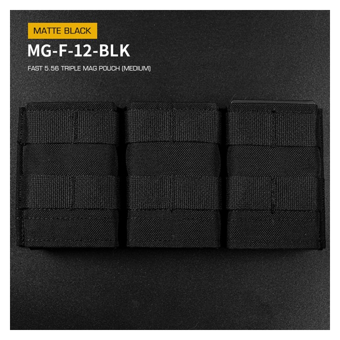 FAST Type Triple 5.56 Magazine Pouch  (Medium) - Black
