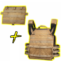 Vesta plate carrier JPC 2.0 + Přední platforma se sumkami - Písková