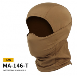 WoSporT Tactical Headgear 2.0 with Mouthguard – Tan |ANAREUS