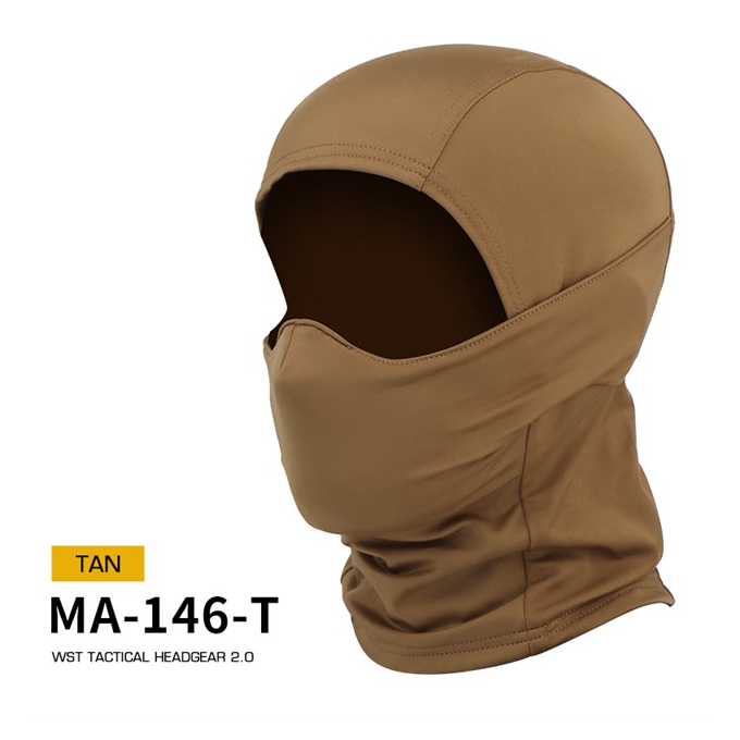 WoSporT Tactical Headgear 2.0 with Mouthguard – Tan |ANAREUS