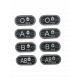 Blood patch 0 NEG - TYPE D - black/white
