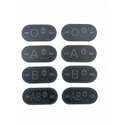 Blood patch 0 NEG - TYPE D - black/grey