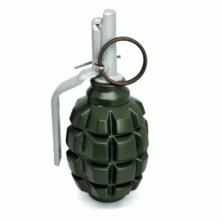 PYROSOFT airsoftový ruční granát Pyro-F1M (křída) - Zelená