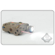 AN/PEQ15 + LED svítilna s IR krytkou + červený laser + IR přísvit - pískový