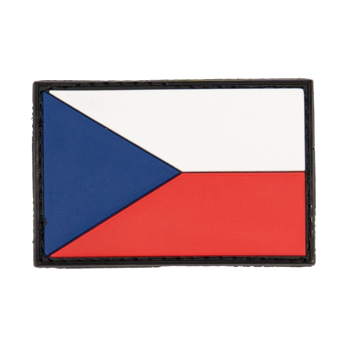 3D gumová nášivka VLAJKA ČR (velká) - Barevná
