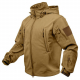 Bunda TACTICAL s kapucí softshell COYOTE, velikost M