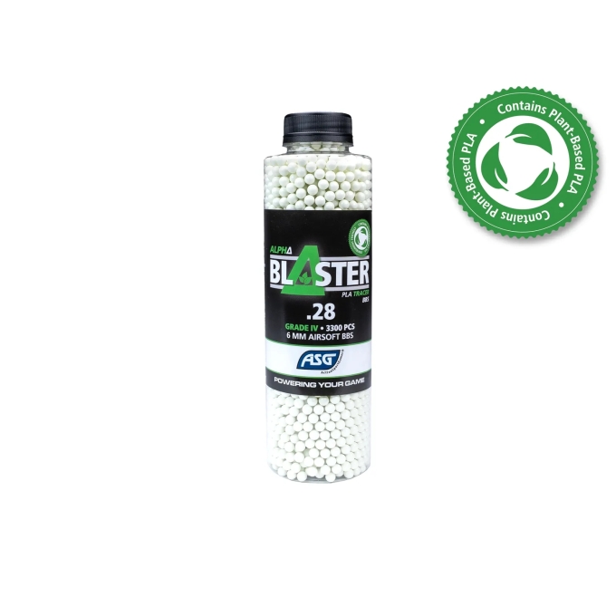 ASG BIO BBs ALPHA Blaster PLA Green Tracer 0,28g, 3300 BBs