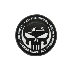 3D gumová nášivka INFIDEL PUNISHER Patch - Černá