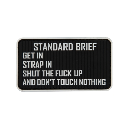 3D gumová nášivka STANDARD BRIEF Patch - Černá