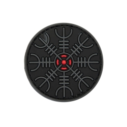 3D gumová nášivka HELM OF AWE Patch - Černá