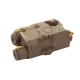 Box na baterii AN/PEQ15 + červený laser, pískový