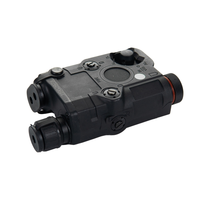 AN/PEQ15 Upgrade Version - bílá LED svítilna + zelený laser s IR krytkami + IR přísvit, černý
