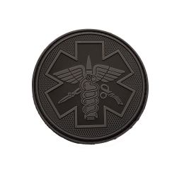 3D gumová nášivka MEDIC Patch - Sivá