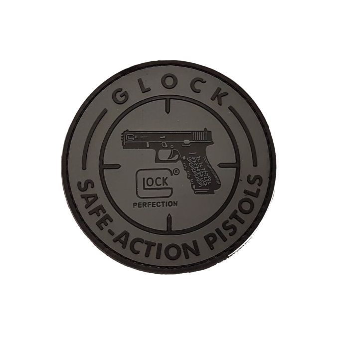 3D gumová nášivka GLOCK Patch - Sivá