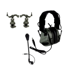 WST taktický aktívny headset Gen5 AMP TYPE – Zelená