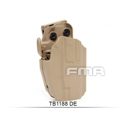 Opaskové plastové pouzdro GLS5 - holster pro GLOCK/M&P 9/MP9 a CZ P-07/09/10, pouštní