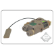 AN/PEQ15 Upgrade Version - bílá LED svítilna + zelený laser s IR krytkami + IR přísvit, pískový